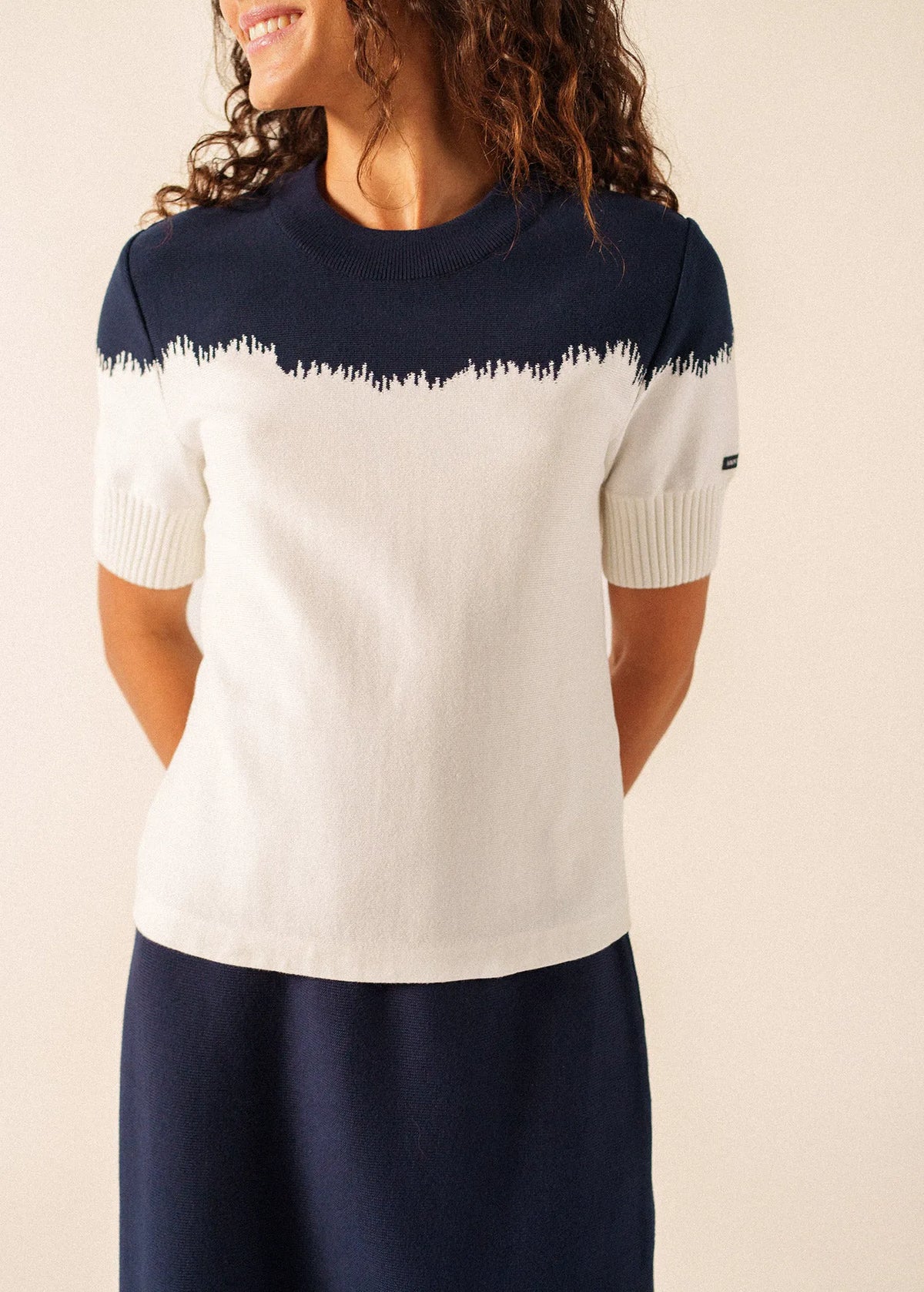 IVORY / NAVY