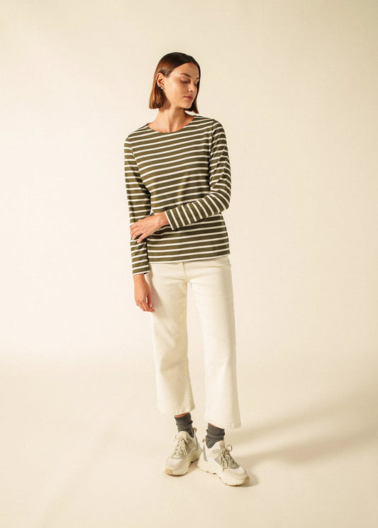 MOSS GREEN / ECRU