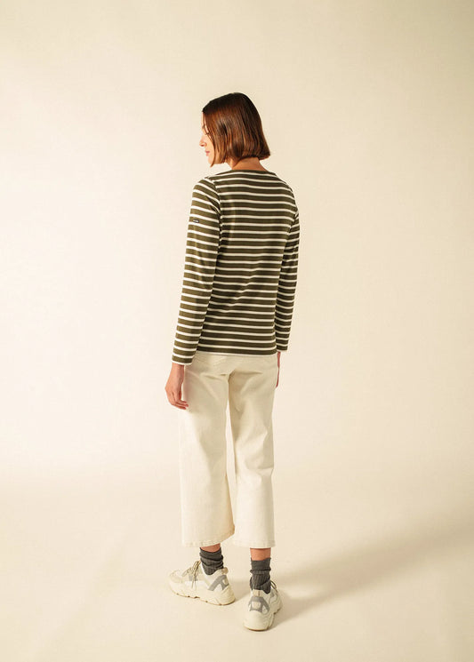 MOSS GREEN / ECRU