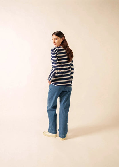 NAVY / ECRU