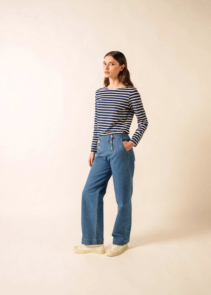 NAVY / ECRU