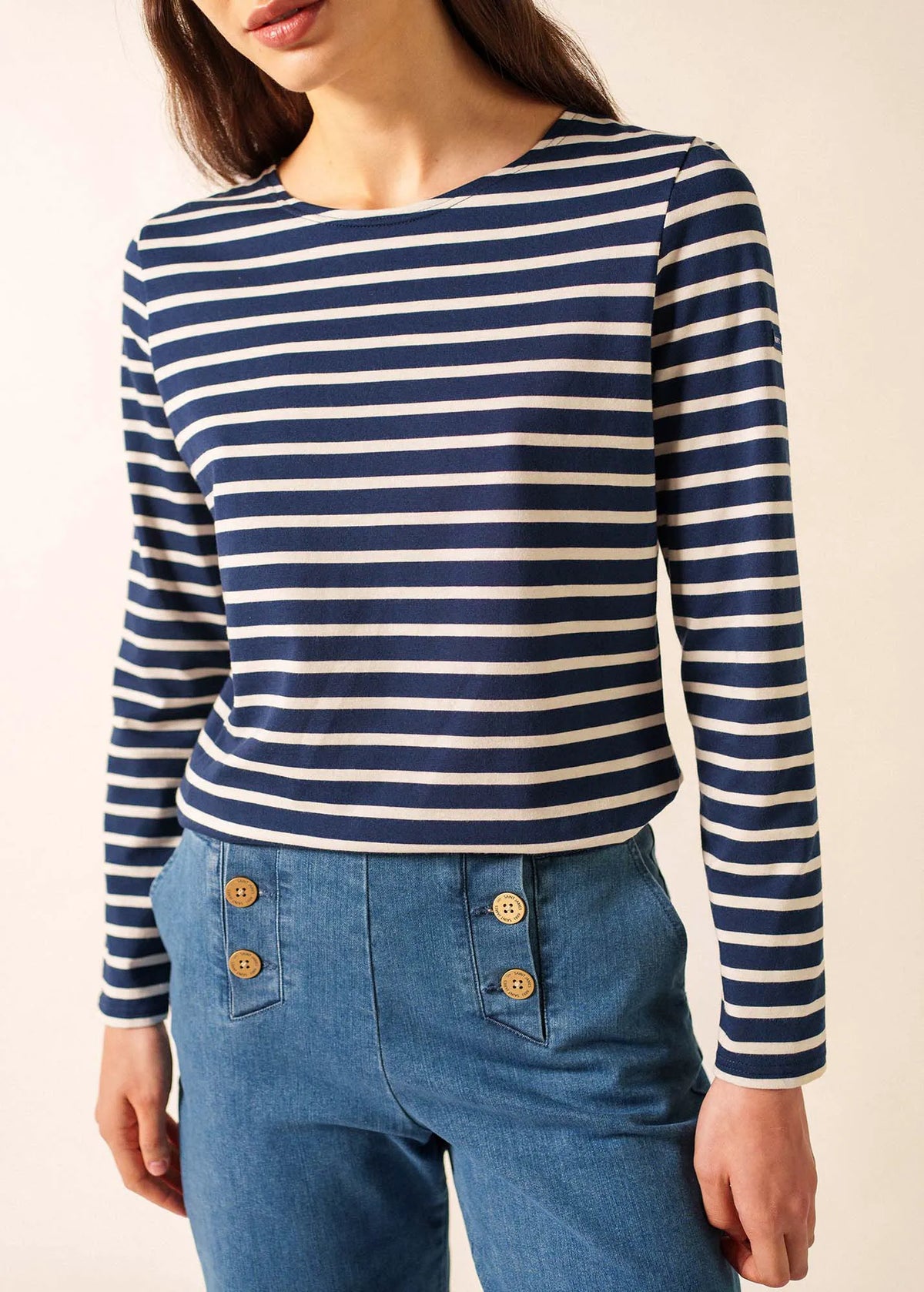 NAVY / ECRU
