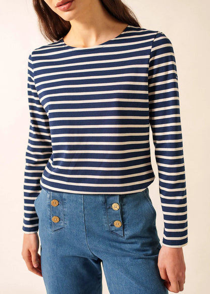 NAVY / ECRU