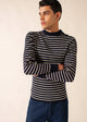 NAVY / ECRU