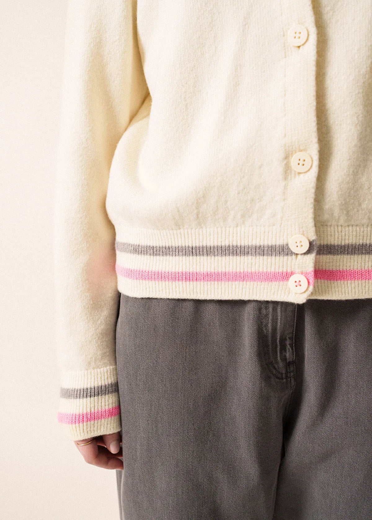 IVORY / BRIGHT PINK / GRAY