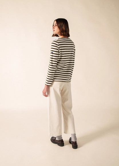 IVORY / MOSS GREEN