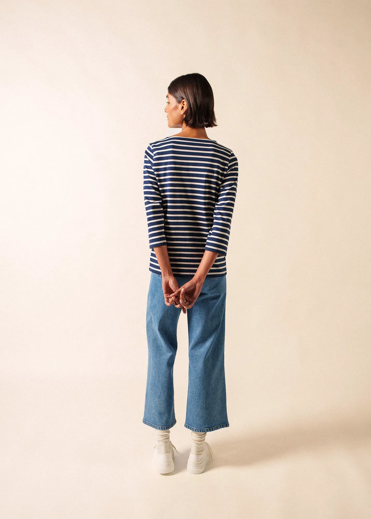 NAVY / ECRU