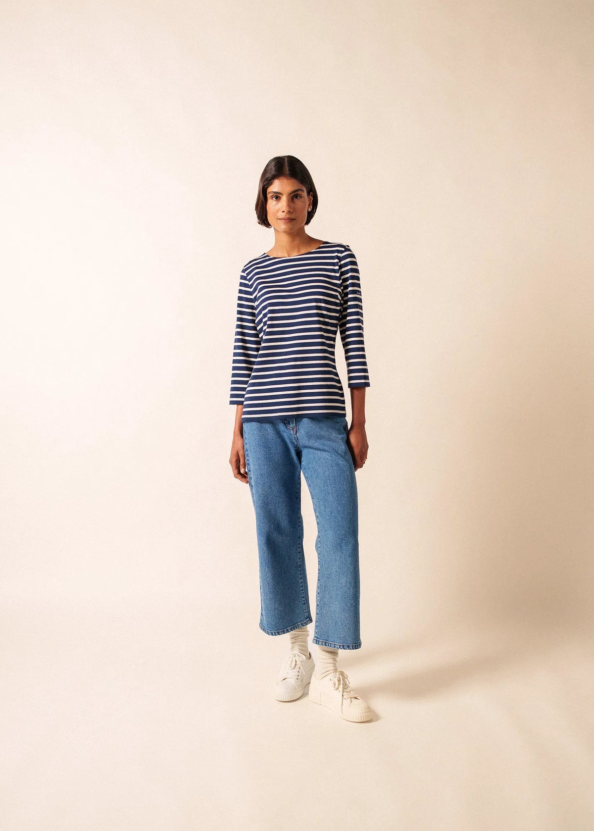 NAVY / ECRU