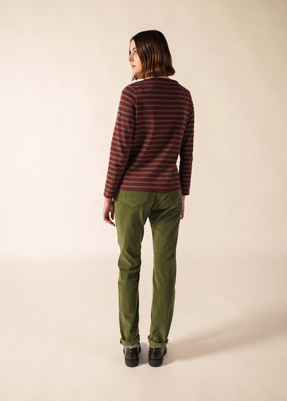 BURGUNDY / MOSS GREEN