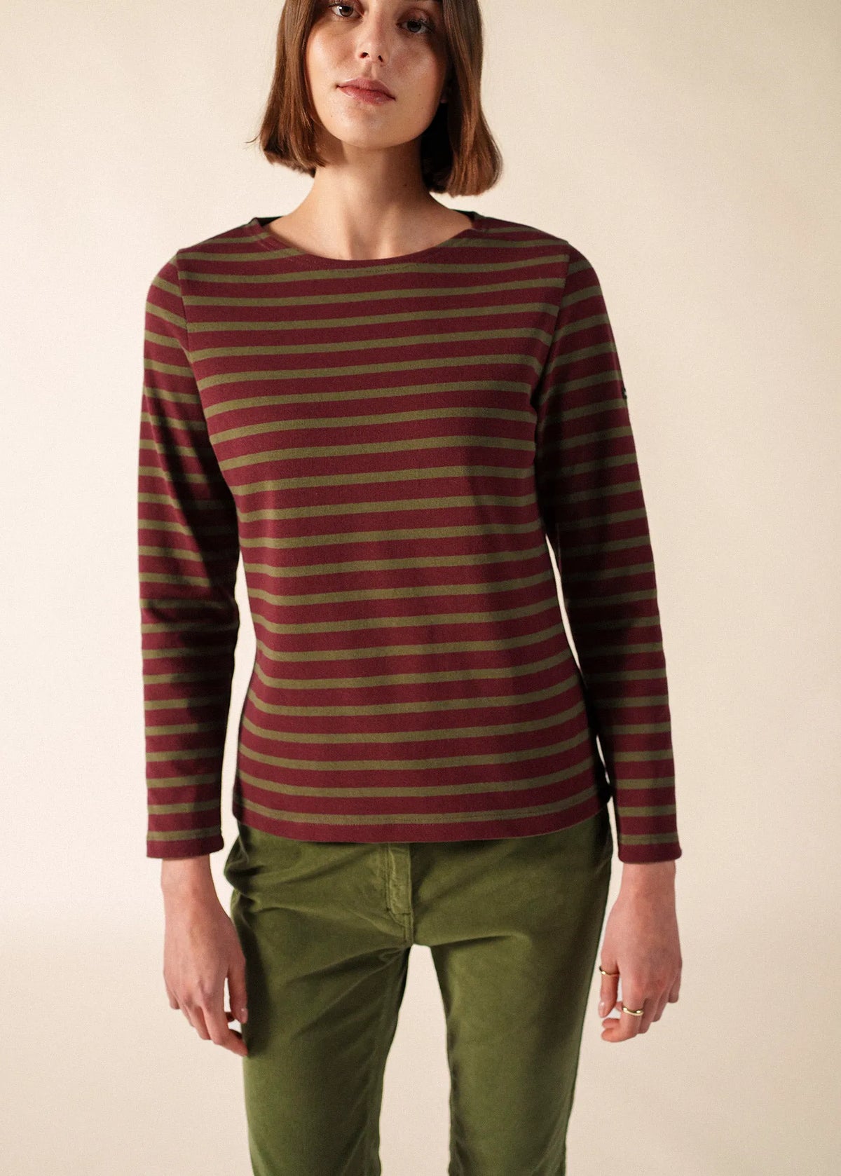 BURGUNDY / MOSS GREEN
