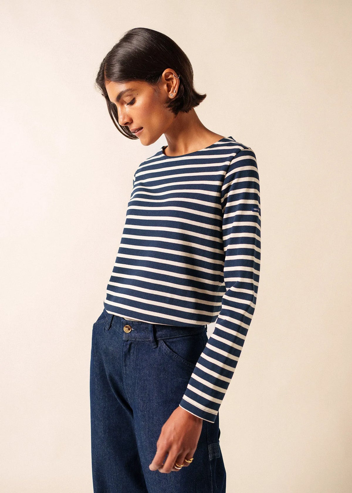 NAVY / ECRU