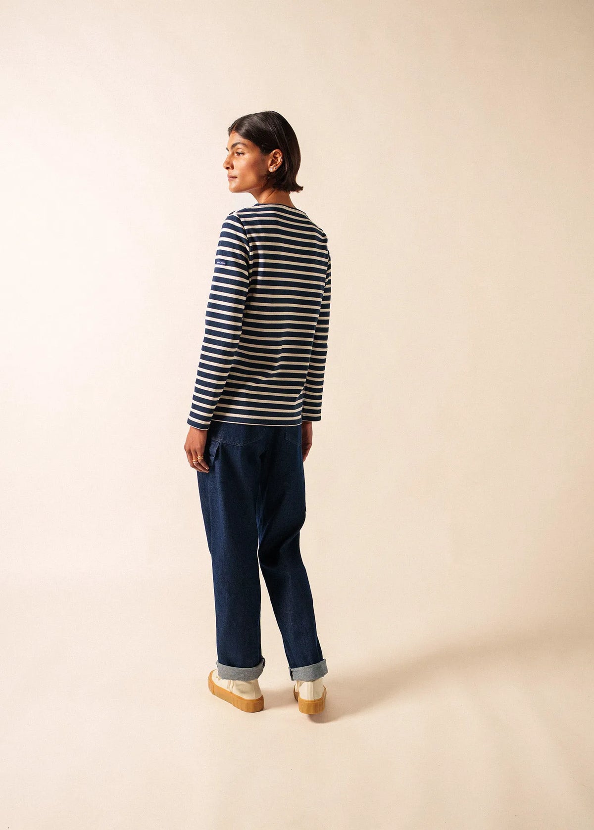 NAVY / ECRU
