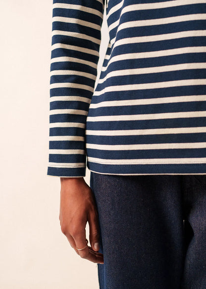 NAVY / ECRU