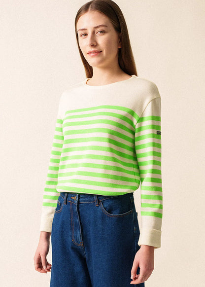 IVORY / NEON GREEN