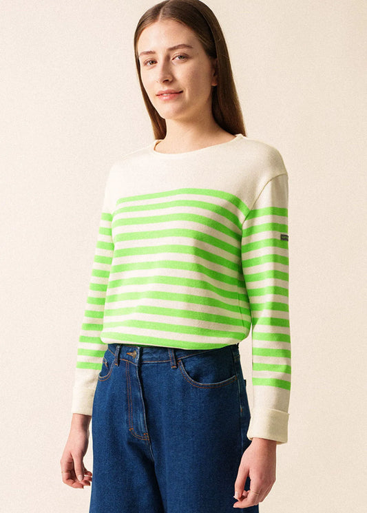 IVORY / NEON GREEN