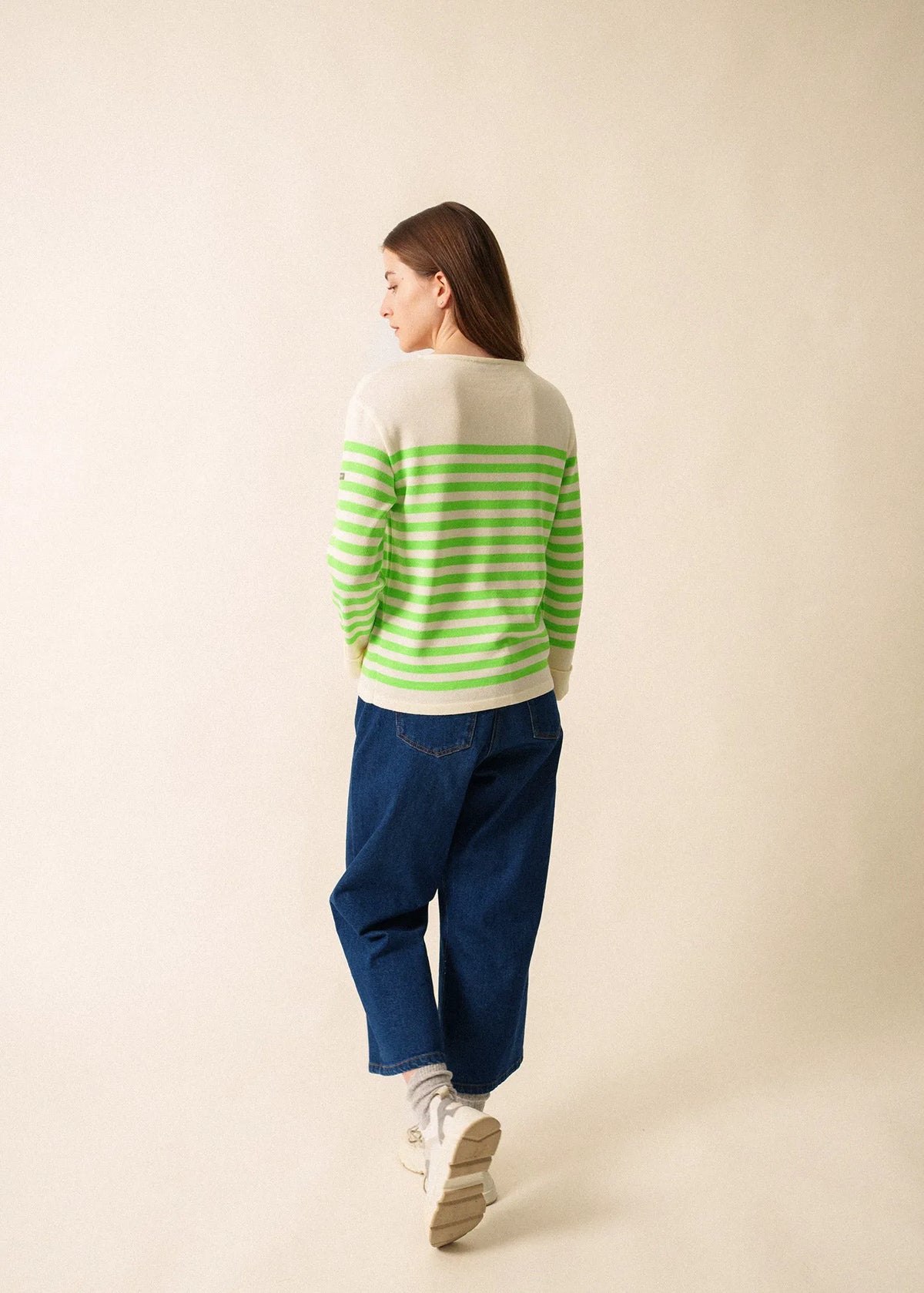 IVORY / NEON GREEN