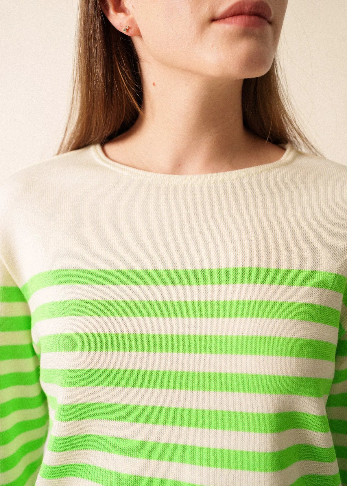 IVORY / NEON GREEN
