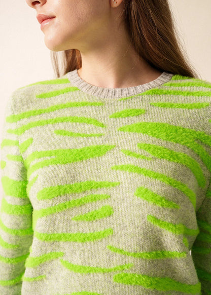 GRAY / NEON GREEN