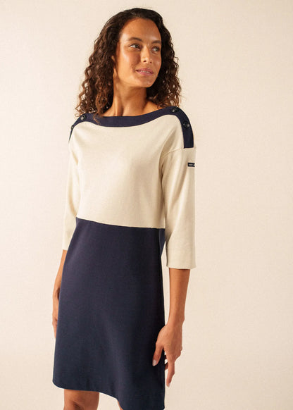 NAVY / ECRU