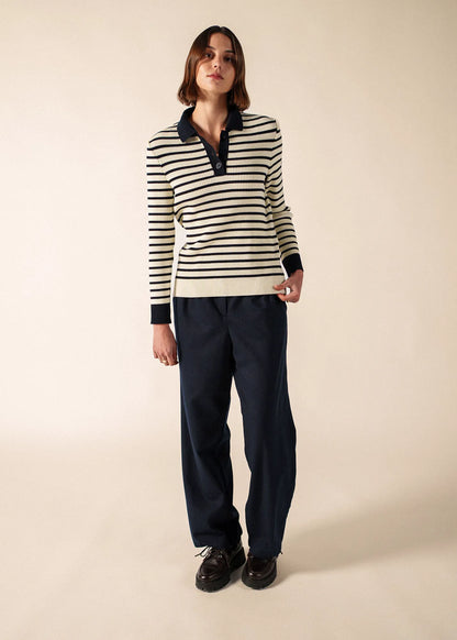 IVORY / NAVY