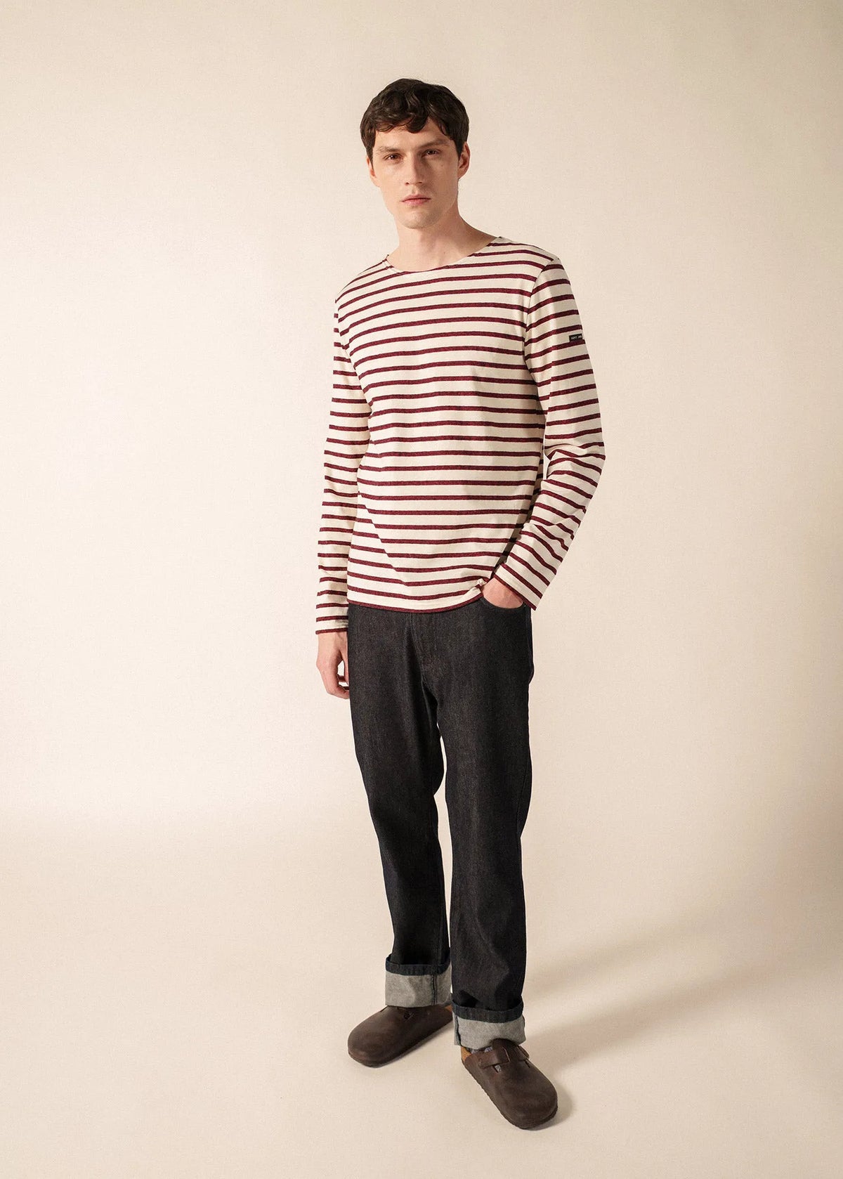ECRU / BURGUNDY