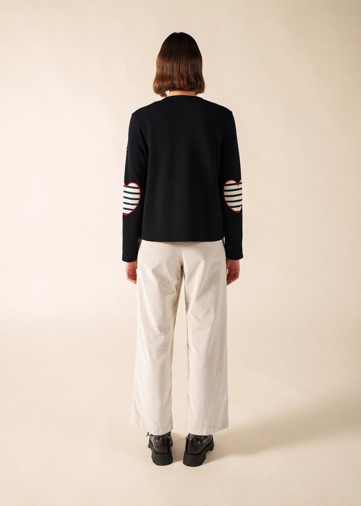 NAVY / ECRU / RED