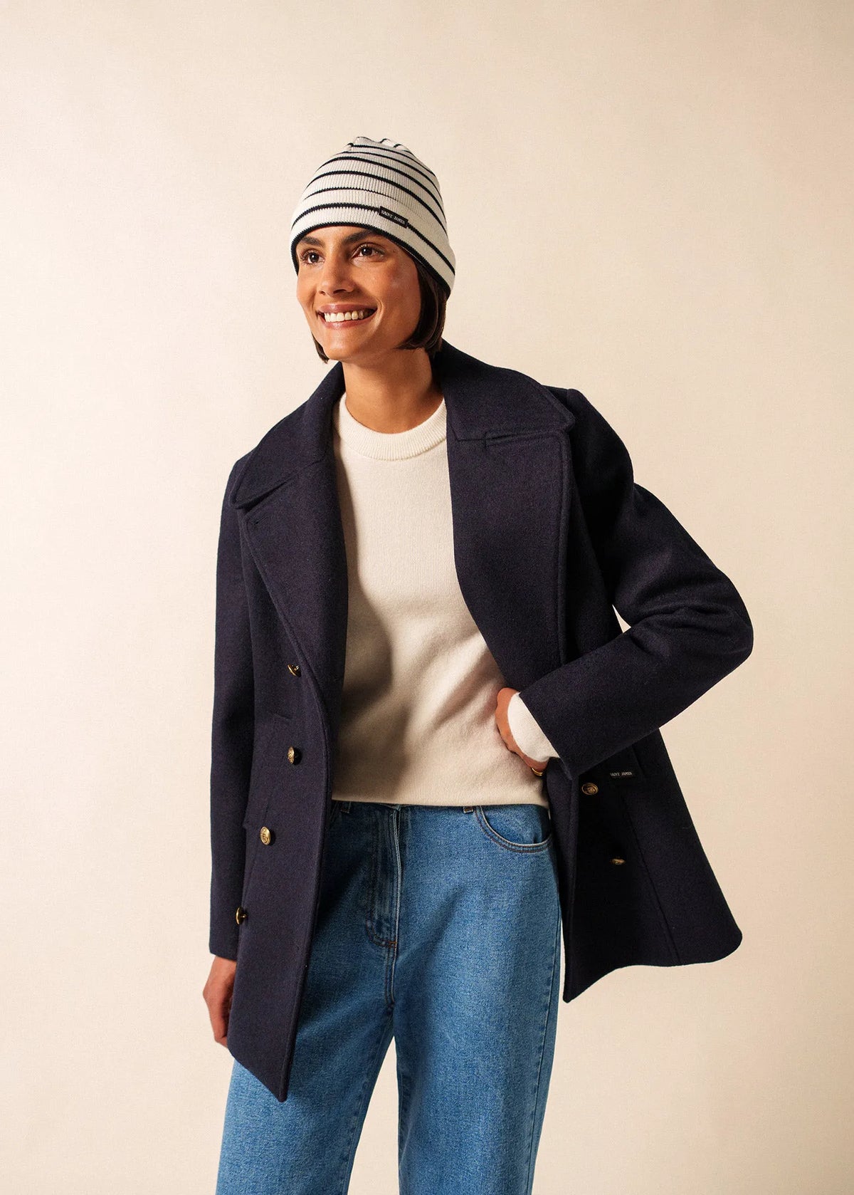 IVORY / NAVY
