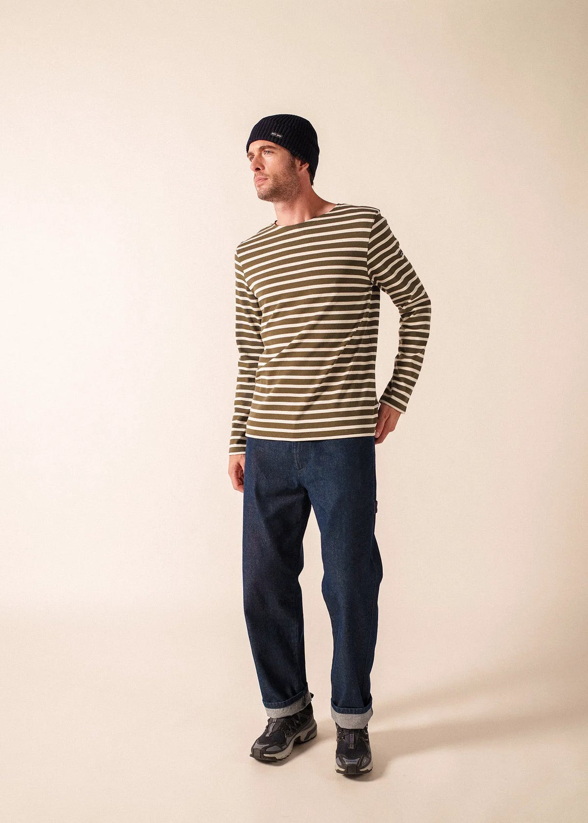 MOSS GREEN / ECRU