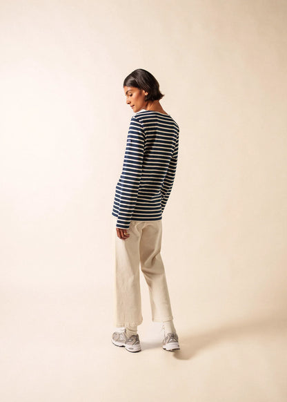 NAVY / ECRU