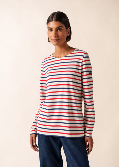 ECRU / NAVY / RED