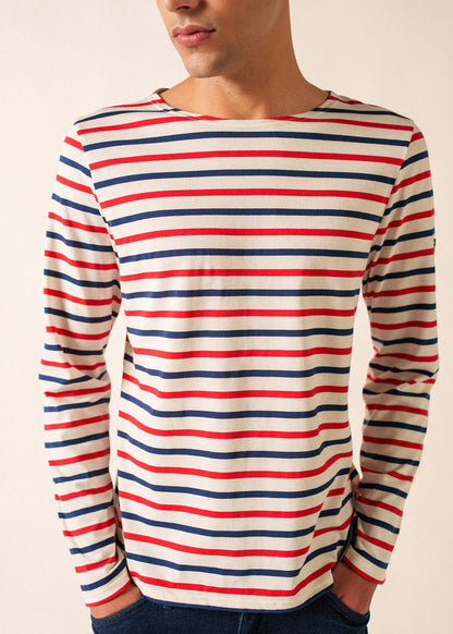 ECRU / NAVY / RED
