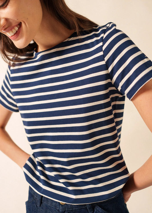 NAVY / ECRU