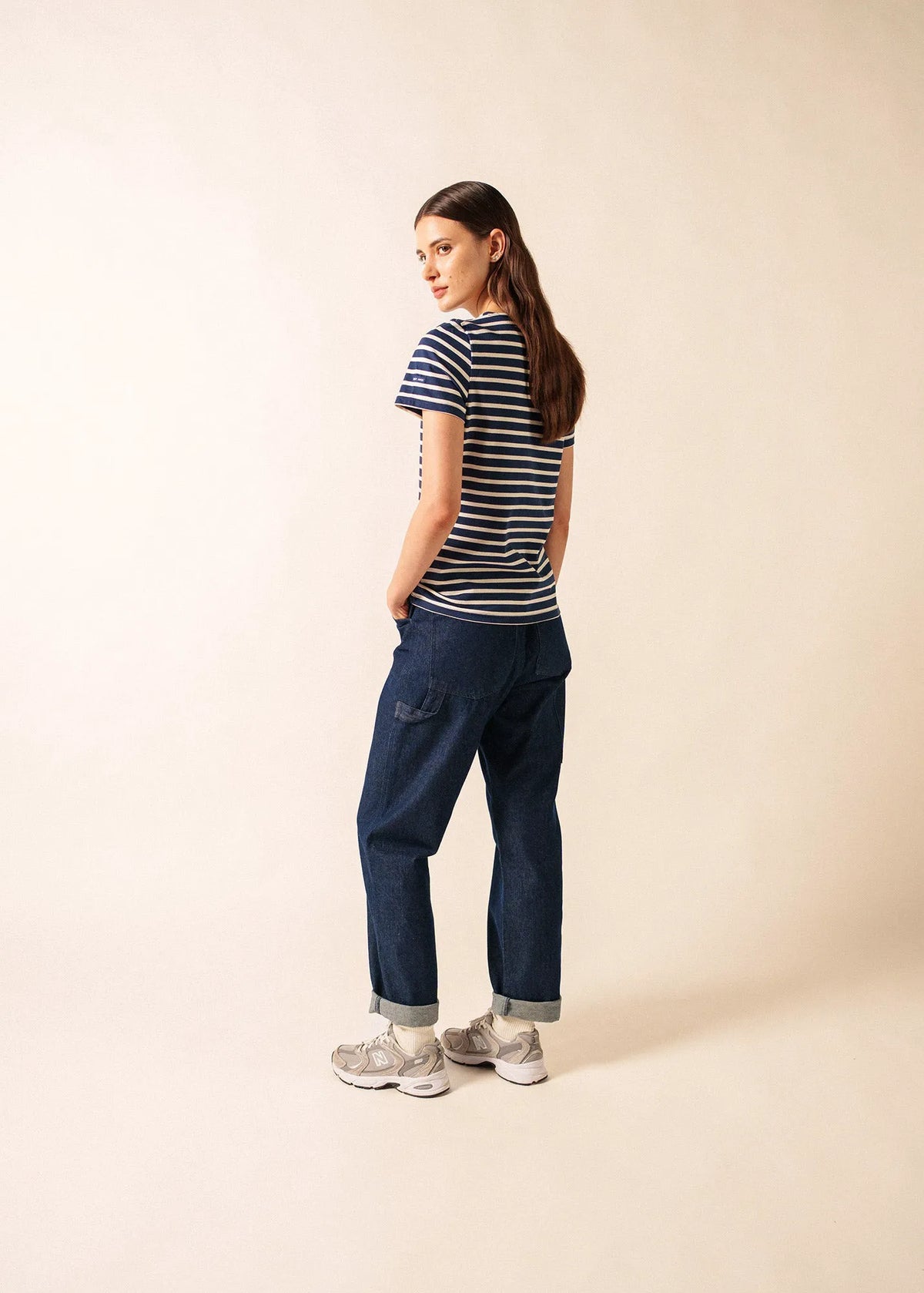 NAVY / ECRU