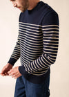 NAVY / ECRU