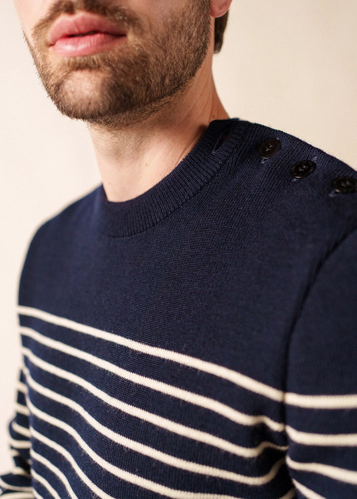 NAVY / ECRU
