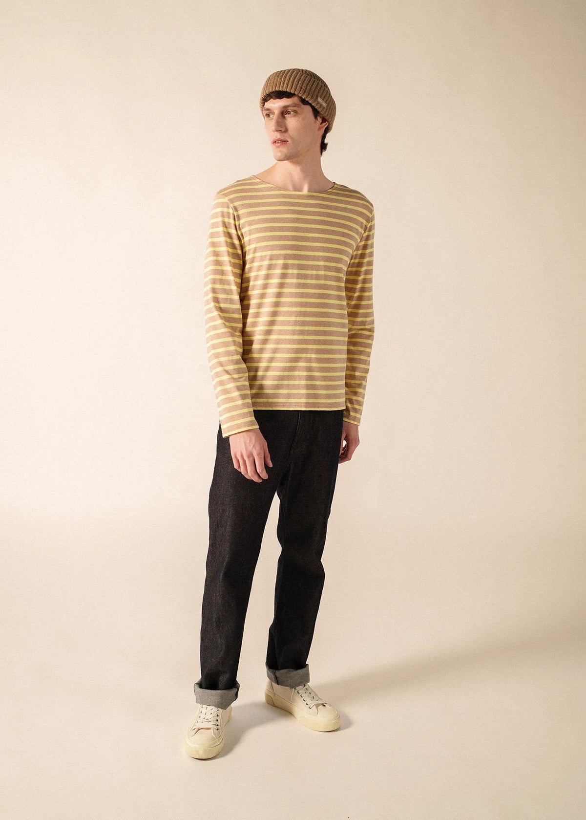 BEIGE MELANGE/ BUTTER YELLOW