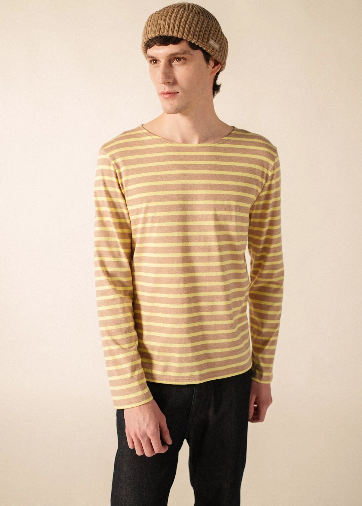 BEIGE MELANGE/ BUTTER YELLOW