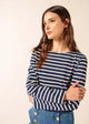 NAVY / ECRU
