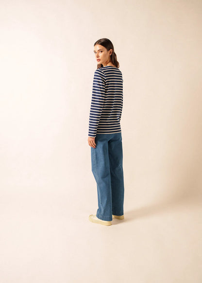 NAVY / ECRU