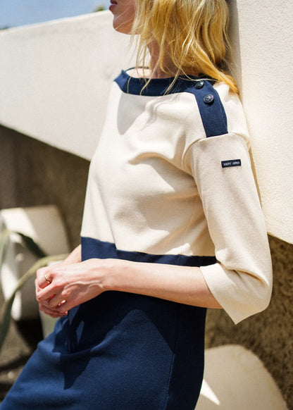 NAVY / ECRU