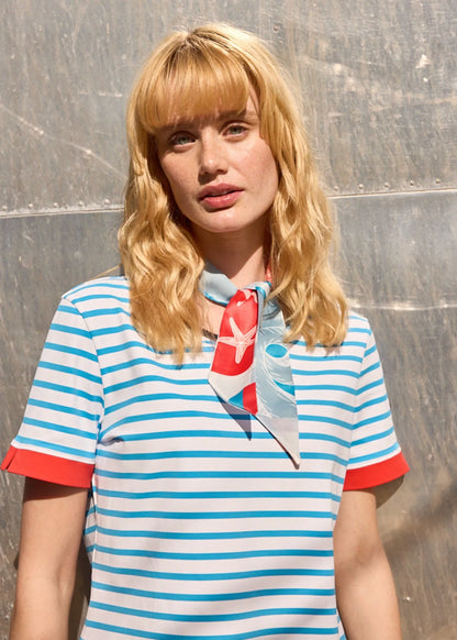 WHITE / CAPRI BLUE / POPPY RED