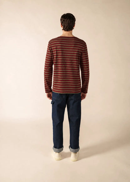 BURGUNDY / MOSS GREEN