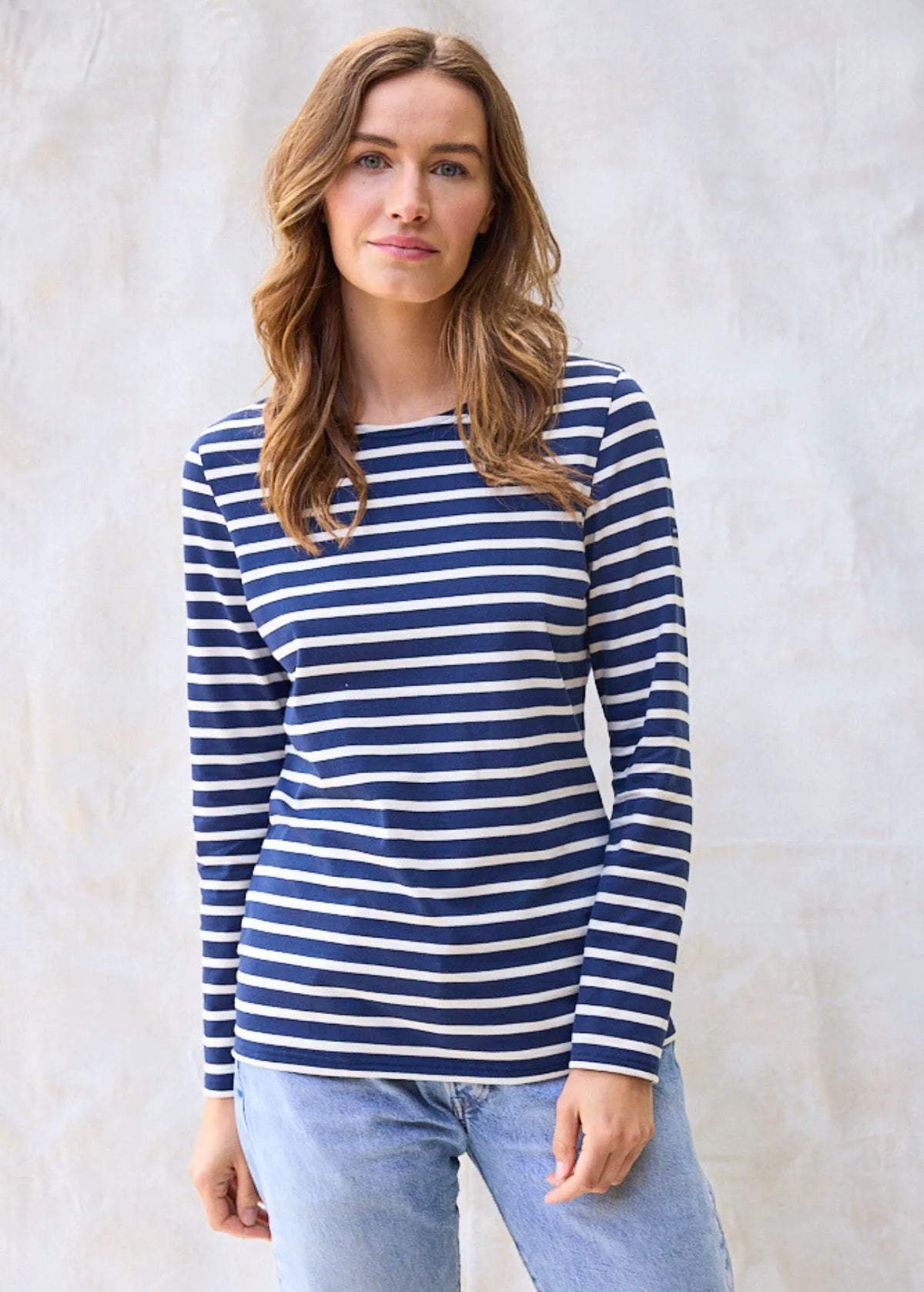 NAVY / ECRU